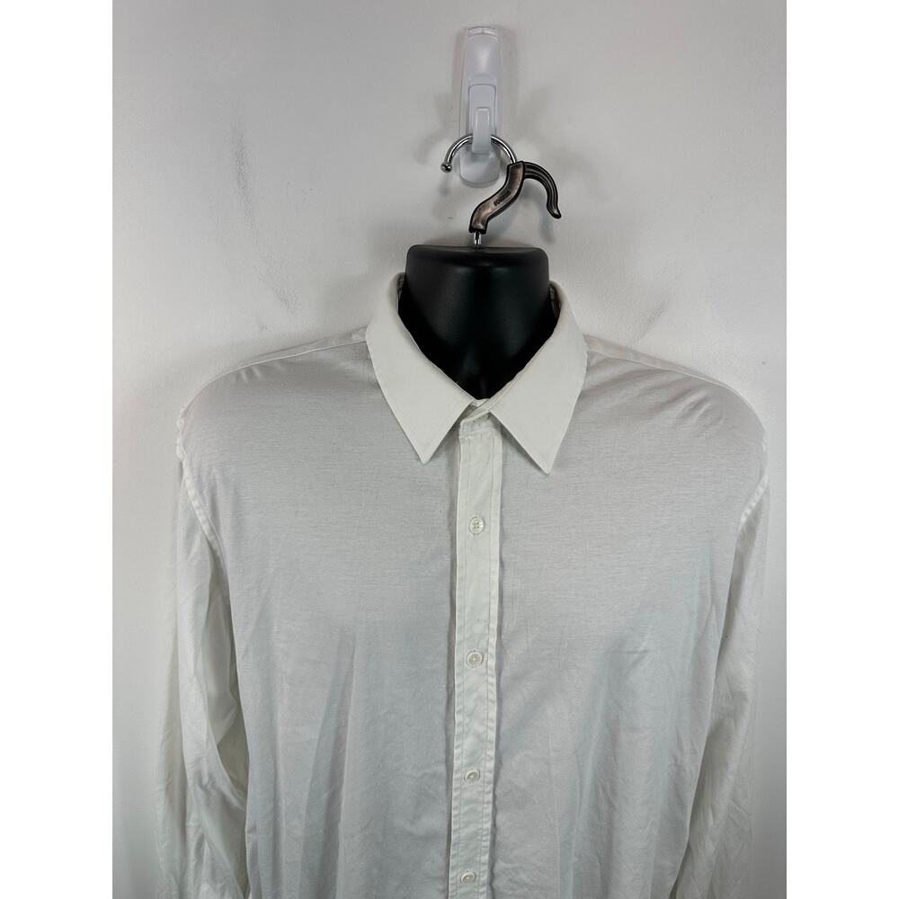 Buttercloth Performance Dress Shirt Longsleeve Mens Size XL Tall Fit White - Picture 8 of 12
